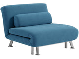 Single Velvet-Feel Sleeper Chair - Blue T3398P344449