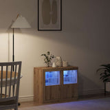 LED Sideboard 2 pcs Artisan Oak 41 x 37 x 67 cm Engineered Wood 863021