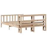 Bed Frame without Mattress 150x200 cm King Size Solid Wood Pine 3305763