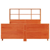 Bookcase Bed without Mattress Wax Brown 140x200 cm Solid Wood 3323808