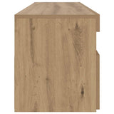 TV Cabinet with LED Lights Artisan Oak 90x35x40 cm Engineered Wood 856308