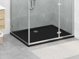 Shower Base Tray with Dots 100 x 80 x 4 cm ABS Black 42033512