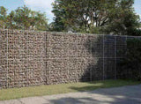 Gabion Basket with Cover 300x50x200 cm Galvanised Iron 3295168