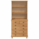 Hutch ASKIM Honey Wax 91 x 40 x 200.5 cm Solid Pine Wood 3334640