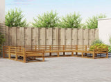 Outdoor Sofa Set 9 pcs Natural Solid Acacia Wood 3368167
