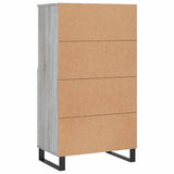 Highboard Grey Sonoma 60x36x110 cm Engineered Wood 831498