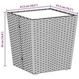 Garden Bistro Set 3 pcs Grey Poly rattan 3334957