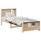 Bed Frame with Headboard Brown 90 x 200 cm Engineered Wood 877233