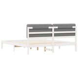Bed Frame with Upholstered Headboard Taupe 120 x 200 cm 877352