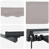 Manual Retractable Awning Light Grey 5 x 3.5 m 3420492