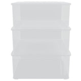 Plastic Storage Boxes 3 pcs 25 L Stackable 154988