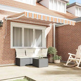 Retractable Awning Blue and Orange 350 x 200 cm 3329698