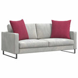 Sofa Pillows 2 pcs Wine Red 80 x 80 cm Corduroy Fabric 42014062