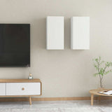 TV Cabinets 2 pcs White 30.5x30x60 cm Engineered Wood 803327
