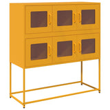 ZNTS Sideboard Mustard Yellow 100.5x39x107 cm Cold-rolled Steel 853425