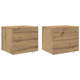 Bedside Cabinet with Drawer 2 pcs Artisan Oak 50 x 39 x 41 cm 863075