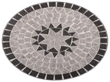 Mosaic Bistro Set Grey and Black Powder-coated iron and ceramic 279690