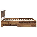 Bed Frame with Headboard Old Wood 140 x 190 cm Engineered Wood 3408261