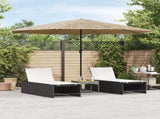 Garden Parasol with Steel Pole Brown 388x388x248 cm 4005113