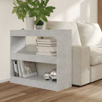 ZNTS Book Cabinet/Room Divider Concrete Grey 80x30x72 cm 811695