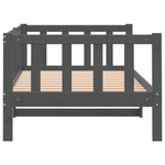 Day Bed without Mattress Grey Solid Wood Pine 90x200cm 806942