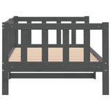 Day Bed without Mattress Grey Solid Wood Pine 90x200cm 806942