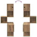 Wall Corner Shelf Artisan Oak 48 x 48 x 120 cm Engineered Wood 8012235