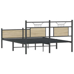 Bed Frame without Mattress Sonoma Oak 137x190 cm Engineered Wood 4106979