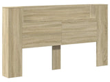 Headboard Cabinet with LED Sonoma 140 x 16.5 x 103.5 cm 8006539