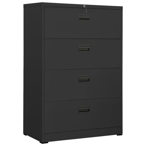 ZNTS Filing Cabinet Anthracite 90x46x134 cm Steel 336297