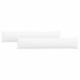 Sofa Pillows 2 pcs White 200 x 40 cm Fabric 42013879