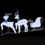 LED Reindeers 3 pcs Cold White Fabric 42012986