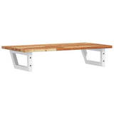 Basin Shelf Wall Mounted Steel and Solid Wood Acacia 3302723