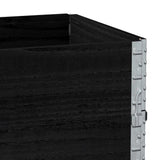 Pallet Collars 3 pcs Black 100x50 cm Solid Wood Pine 3295371