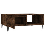 Coffee Table Smoked Oak 90x60x35 cm Engineered Wood 813173