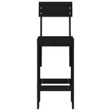 Bar Stools 2 pcs Black 40x48.5x115.5 cm Solid Wood Pine 825363