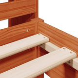 Bookcase Bed without Mattress Wax Brown 100x200 cm Solid Wood Pine 3323034