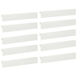Garden Cover Profile 10 pcs 100 x 6 x 15 cm Steel White 8012951