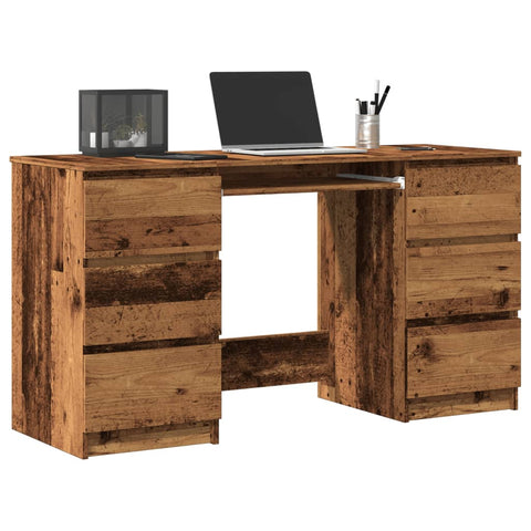 ZNTS Writing Desk Old Wood 140x50x77 cm Engineered Wood 855960