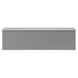Garden Shed 257x580x181 cm Metal Grey 143353