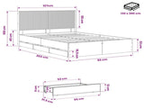 Bed Frame with Storage and Headboard Artisan Oak 120 x 200 cm 3445803