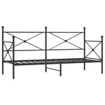 Day Bed without Mattress Black 90x200 cm Steel 4104668