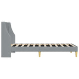 Bed Frame with Headboard Light Grey 90 x 190 cm Fabric 42027375
