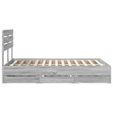 Bed Frame with Drawer Grey Sonoma 120 x 200 cm Engineer Wood 3411518