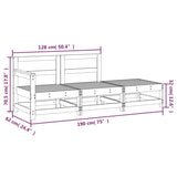 ZNTS 3 Piece Garden Lounge Set Solid Wood Pine 825520