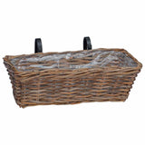 Hanging Planter Basket 2 pcs Brown 48 x 22 x 15 cm Lacak Rattan 42020968