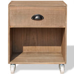 ZNTS Nightstand 2 pcs Brown Solid Wood 243162