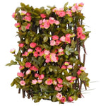 ZNTS Artificial Ivy Trellis Expandable 5 pcs Dark Pink 180x20 cm 366577