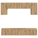 TV Cabinet Set 5 pcs High Gloss White Engineered Wood 3409055