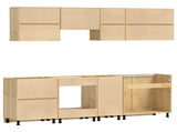 Cabinet SKI 8 pcs Honey Brown Solid Pine Wood 3392651
